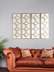 Dar Lighting Gold Gatsby Rectangle Decorative Mirror - Image 1 of 4