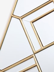 Dar Lighting Gold Gatsby Rectangle Decorative Mirror - Image 3 of 4