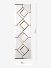 Dar Lighting Gold Gatsby Rectangle Decorative Mirror - Image 4 of 4