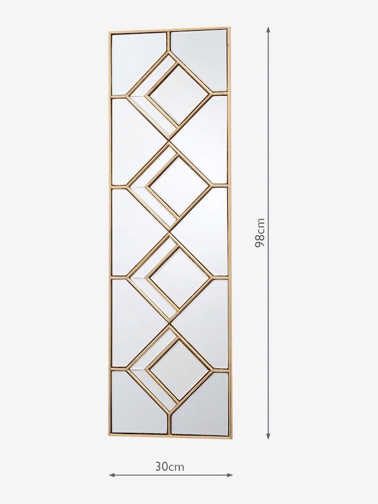 Dar Lighting Gold Gatsby Rectangle Decorative Mirror - Image 4 of 4