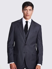 MOSS x Cerutti Charcoal Grey Tailored Fit Texture Suit Jacket - Image 1 of 6