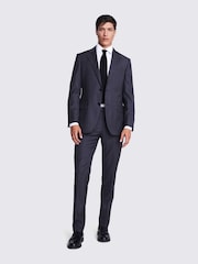MOSS x Cerutti Charcoal Grey Tailored Fit Texture Suit Jacket - Image 4 of 6