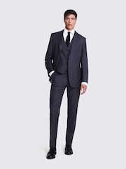 MOSS x Cerutti Charcoal Grey Tailored Fit Texture Suit Jacket - Image 5 of 6
