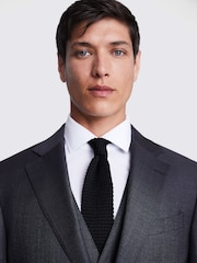 MOSS x Cerutti Charcoal Grey Tailored Fit Texture Suit Jacket - Image 6 of 6