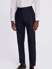 MOSS x Barberis Blue Tailored Fit Suit Trousers - Image 1 of 4