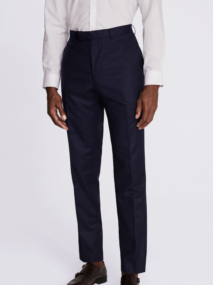 MOSS x Barberis Blue Tailored Fit Suit Trousers - Image 1 of 4