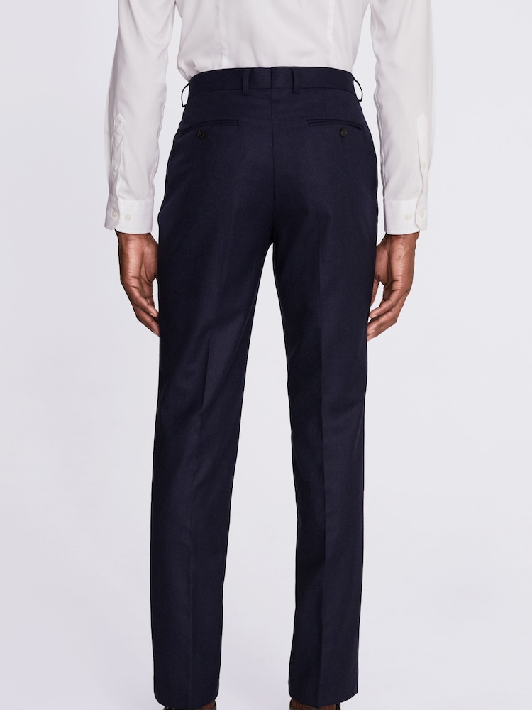 MOSS x Barberis Blue Tailored Fit Suit Trousers - Image 2 of 4