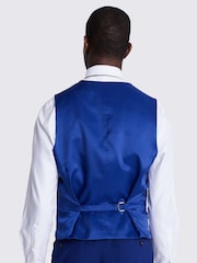 MOSS Royal Blue Tailored Fit Suit Waistcoat - Image 2 of 3
