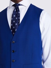 MOSS Royal Blue Tailored Fit Suit Waistcoat - Image 3 of 3