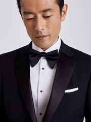 MOSS Black Tailored Fit Performance Dresswear Notch Suit: Jacket - Image 6 of 7