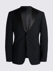 MOSS Black Tailored Fit Performance Dresswear Notch Suit: Jacket - Image 7 of 7