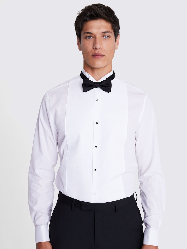 MOSS White Slim Wing Collar Marcella 100% Cotton Dress Shirt - Image 1 of 5