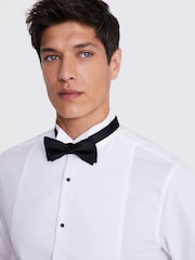 MOSS White Slim Wing Collar Marcella 100% Cotton Dress Shirt - Image 2 of 5