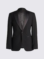 MOSS Tailored Fit Peak Lapel Wool Tuxedo Jacket - Imagen 8 de 8