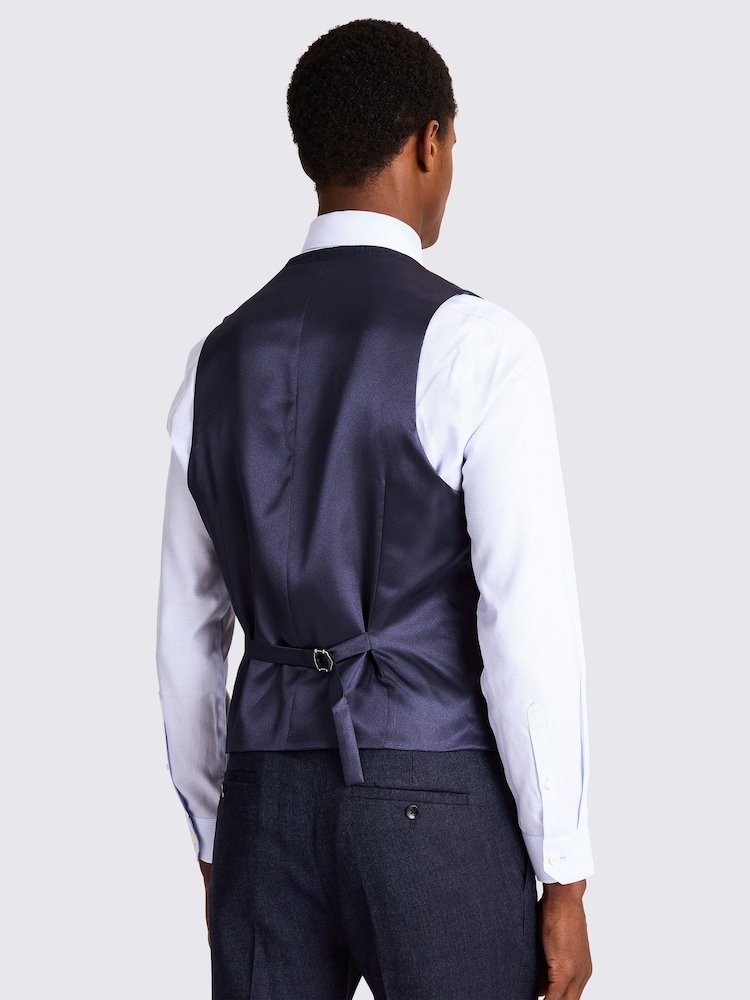 MOSS Blue Slim Fit Twisted Suit: Waistcoat - Image 2 of 3 MOSS Blue Slim Fit Twisted Suit: Waistcoat - Image 2 of 3