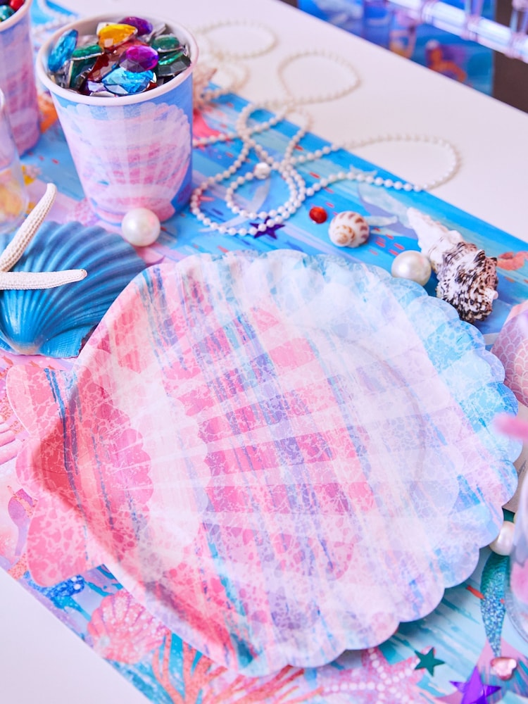 Party Pieces Multi 16 Pack Queen Of The Sea Shaped Paper Plates - Image 1 of 2