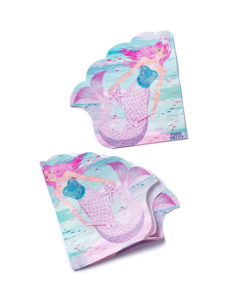 Party Pieces Multi 32 Pack Queen Of The Sea Shaped Napkins - Image 2 of 2