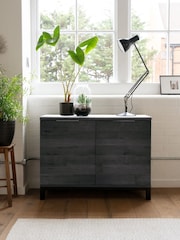 Black Bronx Oak Effect Small Sideboard - Image 1 of 7