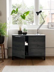 Black Bronx Oak Effect Small Sideboard - Image 2 of 7