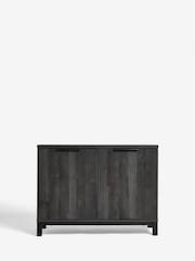 Black Bronx Oak Effect Small Sideboard - Image 4 of 7