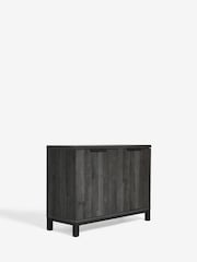 Black Bronx Oak Effect Small Sideboard - Image 7 of 7