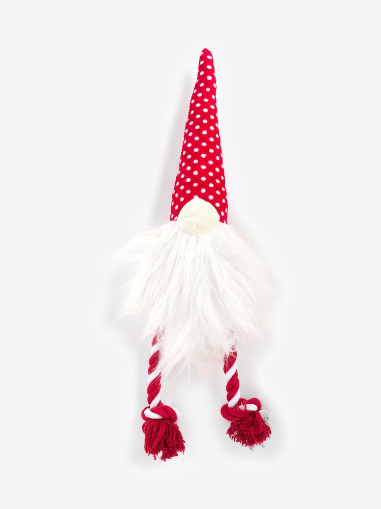 Red/White Gonk Rope Pet Toy - Image 1 of 1