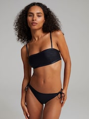 Calvin Klein Black Core Tonal Logo String Bikini Bottoms - Image 1 of 2