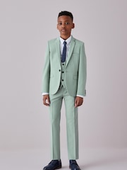 Sage Green Hunkemöller Red Short Fleece Embossed Robe Dressing Gown (12mths-16yrs) - Image 3 of 7
