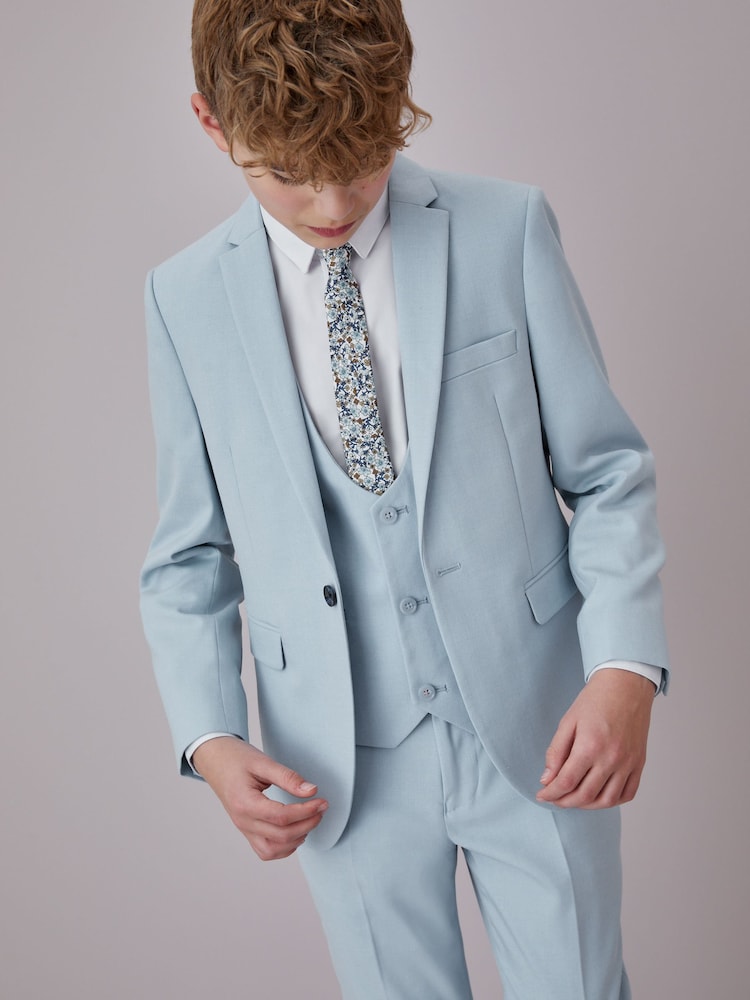 Pale Blue Hunkemöller Red Short Fleece Embossed Robe Dressing Gown (12mths-16yrs) - Image 1 of 6