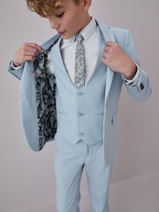 Pale Blue Hunkemöller Red Short Fleece Embossed Robe Dressing Gown (12mths-16yrs) - Image 4 of 6