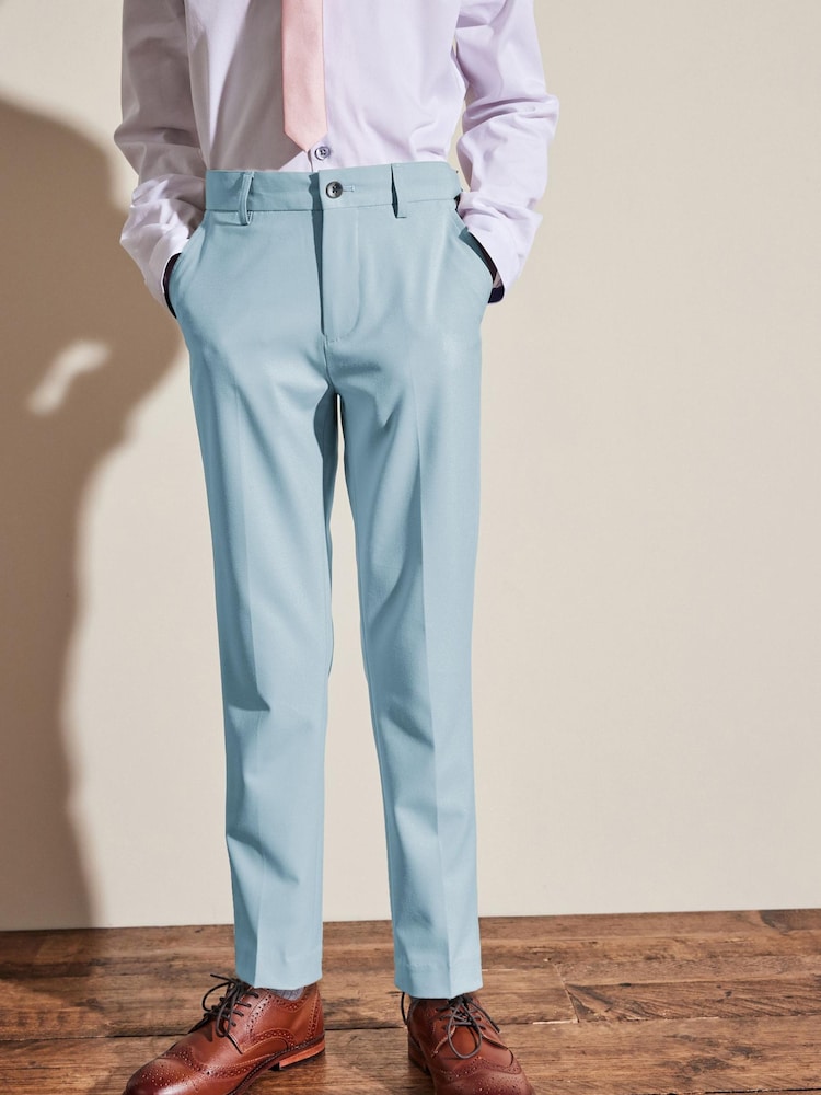 Pale Blue Skinny Fit Suit: Trousers (12mths-16yrs) - Image 1 of 4