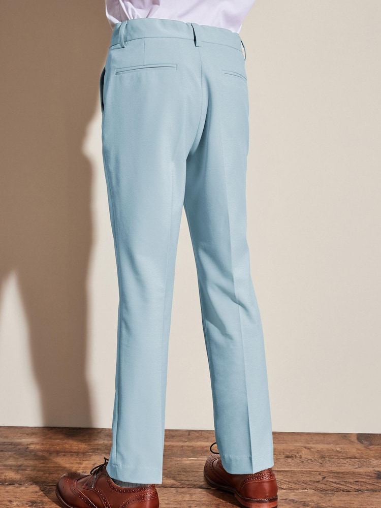 Pale Blue Skinny Fit Suit: Trousers (12mths-16yrs) - Image 2 of 4