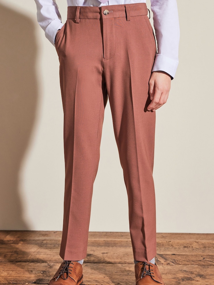Dark Pink Skinny Fit Suit: Trousers (12mths-16yrs) - Image 1 of 4 Dark Pink Skinny Fit Suit: Trousers (12mths-16yrs) - Image 1 of 4