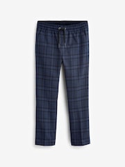 Navy Blue Pull On Waist Suit Trousers (12mths-16yrs) - Image 1 of 2