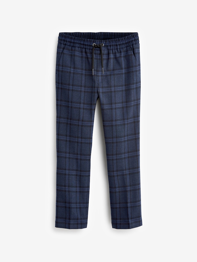 Navy Blue Pull On Waist Suit Trousers (12mths-16yrs) - Image 1 of 2