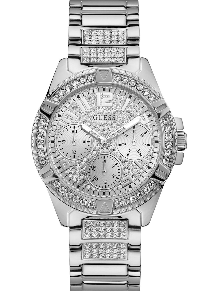 Guess Ladies Silver Frontier Sport Watch - Image 1 of 4 Guess Ladies Silver Frontier Sport Watch - Image 1 of 4