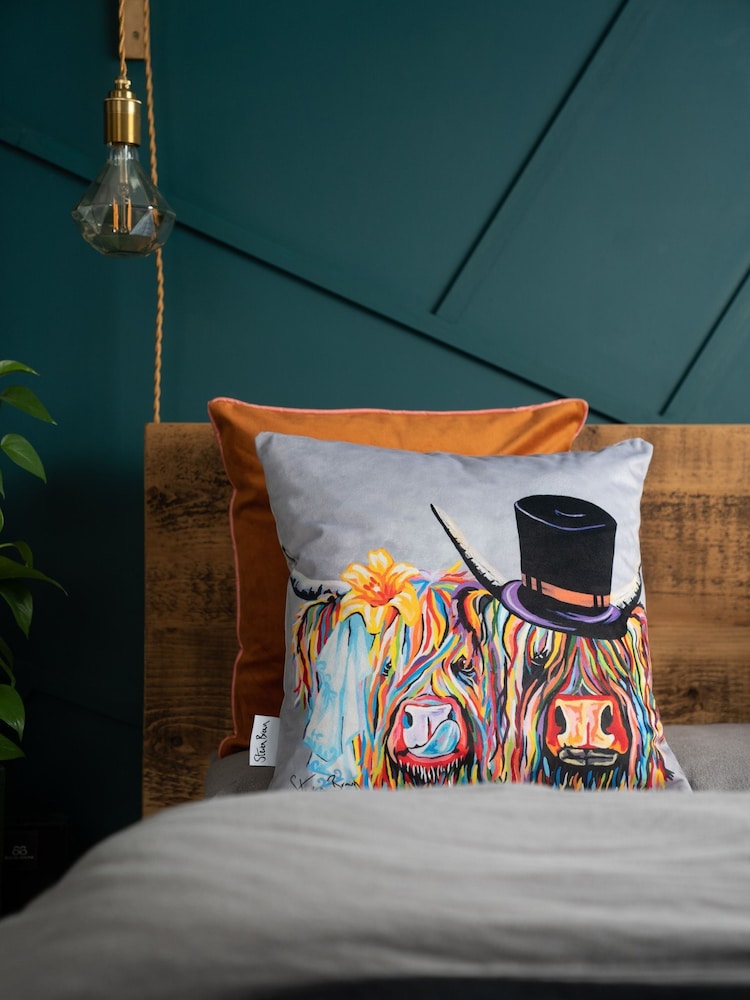 Steven Brown Art Grey McHappily Ever After 45cm Cushion - Image 2 of 5