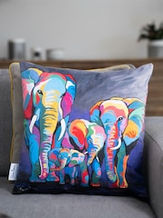 Steven Brown Art Purple Allan & Jackie McZoo 45cm Cushion - Image 1 of 5