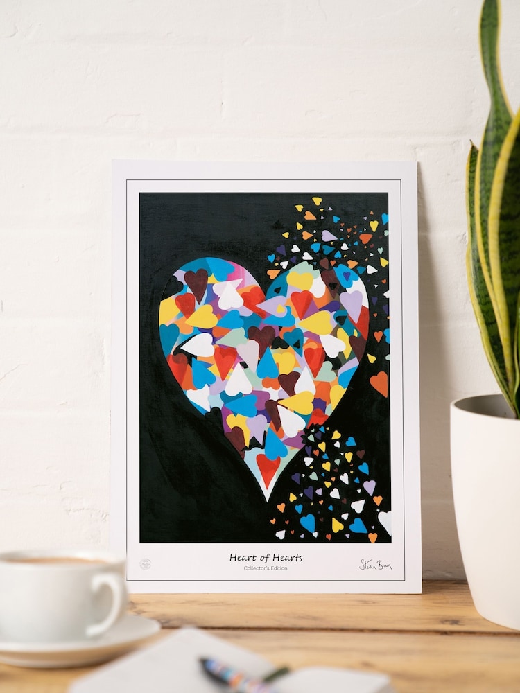 Steven Brown Art Black Heart of Hearts A3 Collector's Edition Print - Image 1 of 2