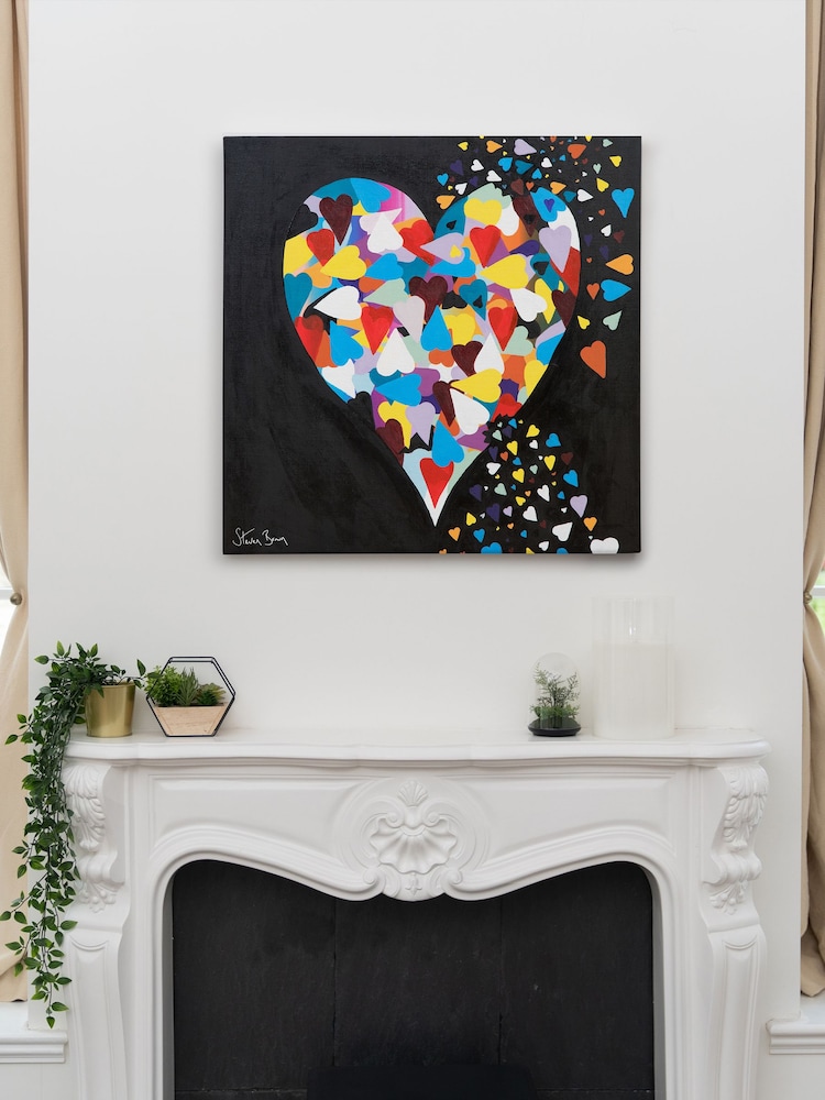 Duże płótno z nadrukiem Steven Brown Art Heart of Hearts - Image 2 of 4