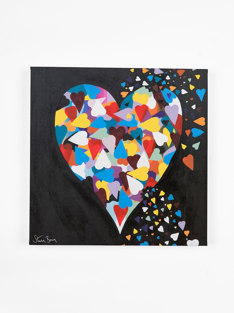 Duże płótno z nadrukiem Steven Brown Art Heart of Hearts - Image 3 of 4