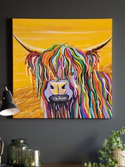 Steven Brown Art Yellow Gordon McCoo Large Canvas Print - Image 1 of 4