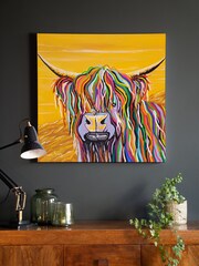 Steven Brown Art Yellow Gordon McCoo Large Canvas Print - Image 2 of 4
