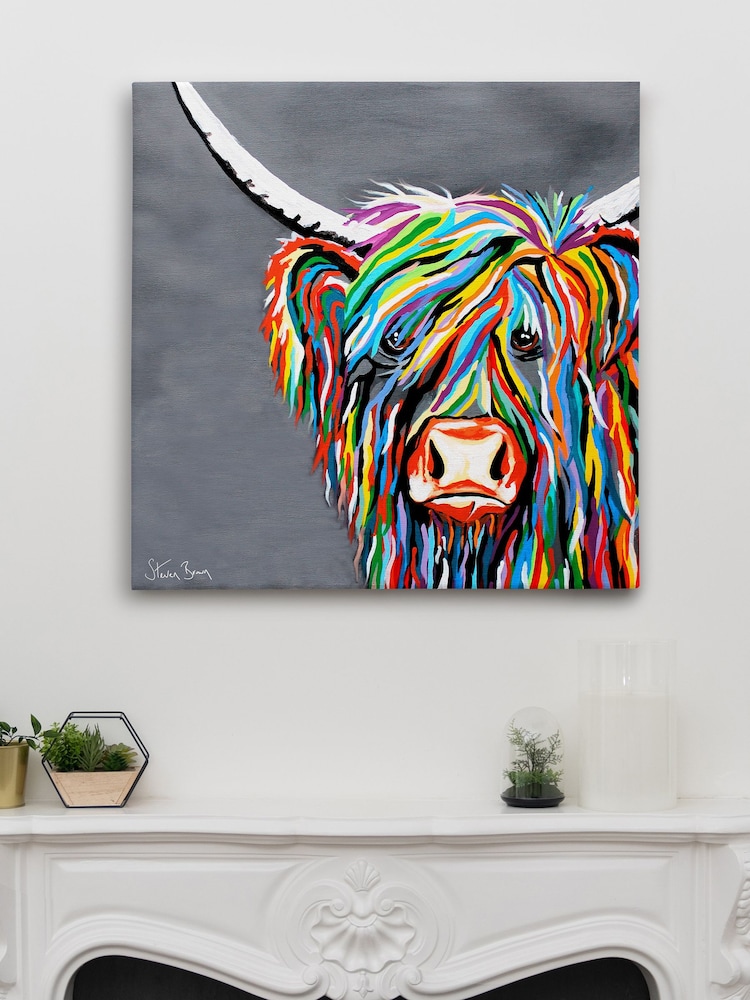 Steven Brown Art Grey Rab McCoo Large Canvas Print - Image 1 of 4