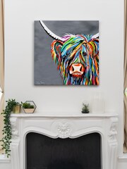 Steven Brown Art Grey Rab McCoo Large Canvas Print - Image 2 of 4