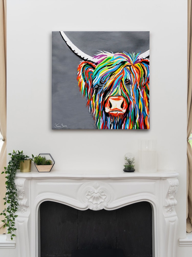 Steven Brown Art Grey Rab McCoo Large Canvas Print - Image 2 of 4
