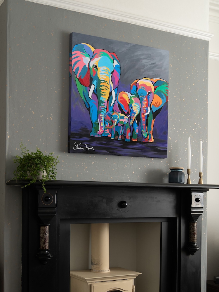 Steven Brown Art Purple Allan & Jackie McZoo Large Canvas Print - Image 1 of 4