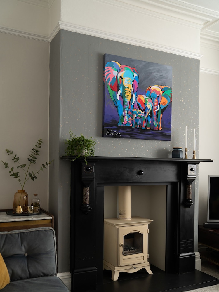 Steven Brown Art Purple Allan & Jackie McZoo Large Canvas Print - Image 2 of 4