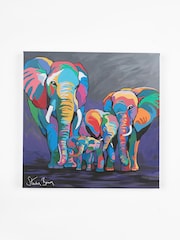 Steven Brown Art Purple Allan & Jackie McZoo Large Canvas Print - Image 3 of 4