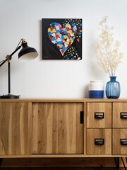 Steven Brown Art Black Heart of Hearts Medium Canvas Print - Image 2 of 4